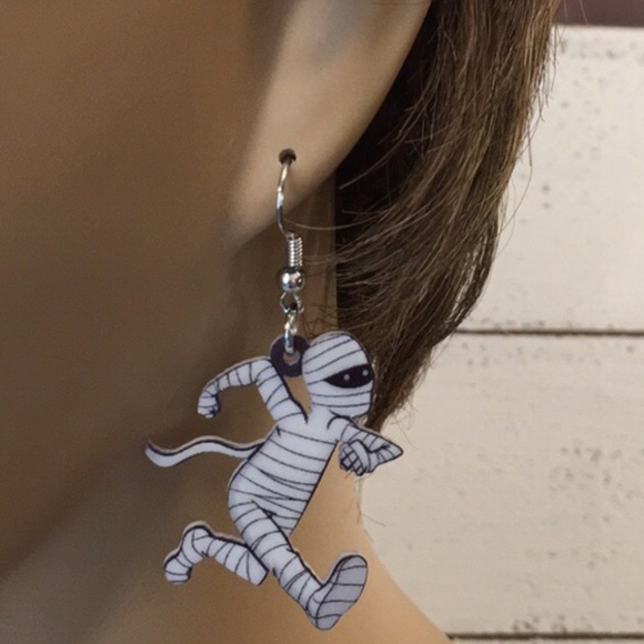 Mummy Acrylic Earrings - Picture 2 of 6